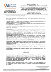 Décision n°3 concernant une indemnisation relative au marché de fourniture et livraison d'équipements pour la collecte en point d'apport volontaire des déchets ménagers et fourniture de pièces pour leur maintenance en 7 lots-Lot n°2