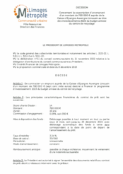 Décision concernant la souscription d'un emprunt d'un montant de 700 000 euros auprès de la Caisse d'Epargne Auvergne Limousin au titre des investissements 2023 du budget annexe du centre de recyclage