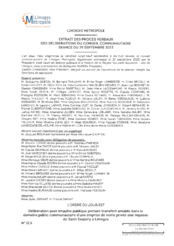 Délibération post enquête publique portant transfert amiable dans le domaine public communautaire d'une emprise de voirie privée sise impasse de Saint Exupéry à Limoges