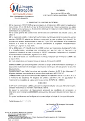 Décision de versement d'une aide à la transformation numérique - LUX ELLES