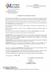 Décision de versement d une aide à la cybersécurité à l'entreprise AAA GROUPE