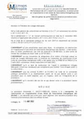Décision n°1 concernant la déclaration sans suite d'un Marché Global de Performance (MGP) relatif à la conception, la construction et l'exploitation d'une Unité de Valorisation Energétique des Déchets - MGP passé en procédure avec négociation