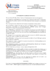 Décision de versement d'une aide à la production cinématographique - NERD ENTERTAINMENT SYSTEM (NES)