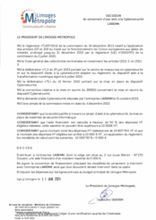 Décision de versement d'une aide à la Cybersécurité LARENN