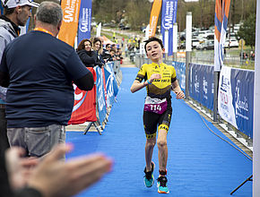 3e édition du Triathlon Limoges Métropole, arrivée enfants - Agrandir l'image (fenêtre modale)