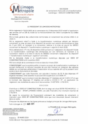 Décision de versement d'une aide à la transformation numérique - GEIQ 87 CONSTRUCTION