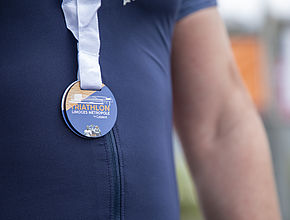 3e édition du Triathlon Limoges Métropole, arrivée - Agrandir l'image (fenêtre modale)