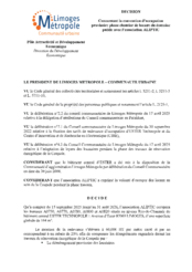 Décision concernant la convention d’occupation provisoire phase chantier de locaux du domaine public avec l’association ALIPTIC