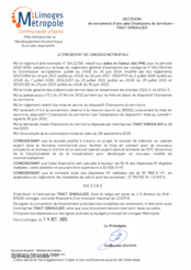 Décision de versement d'une aide Champions du territoire à l'entreprise TRAIT SINGULIER