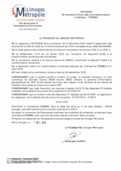 Décision de versement d'une aide à la transformation numérique à l'entreprise P2ALMA