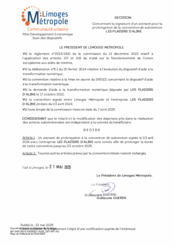 Décision concernant la signature d'un avenant pour la prolongation de la convention de subvention - LES PLAISIRS D'ALINE