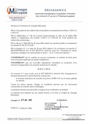 Décision n°2 concernant la préparation, la passation, l'exécution d'un avenant n°1 au Lot n°5 Droit privé général