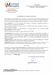 Décision de versement d'une aide à la transformation numérique - AMG PACKAGING