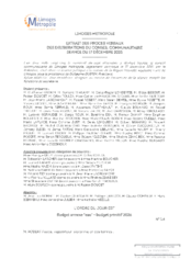 Budget annexe "eau" - budget primitif 2026