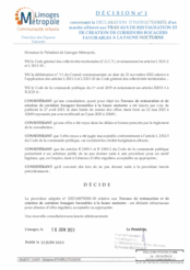 Décision n°1 concernant la déclaration d'infructiosité d'un marché afférent aux travaux de restauration et de création de corridors bocagers favorables à la faune nocturne