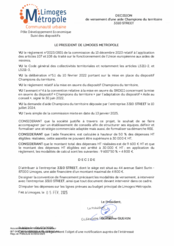 Décision concernant le versement d'une aide Champions du Territoire - 3310 STREET