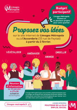 Affiche actualité budget participatif Le Sablard site internet limoges metropole - Agrandir l'image (fenêtre modale)