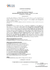 Compte-rendu au conseil communautaire de diverses décisions