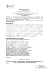 Accessoires de voirie / embellissement - principes réglant les relations entre Limoges Métropole et les communes membres