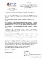 Décision concernant une convention d'occupation de locaux du domaine public avec L'Agence pour la Valorisation de la Recherche Universitaire du Limousin (A.V.R.U.L.)