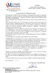 Décision de versement d'une aide à la transformation numérique - LARENN