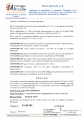 Décision n°1 concernant la préparation, la passation, l'exécution et le règlement d'un marché à procédure adaptée afférent à des travaux d'aménagement du cimetière de Chaptelat