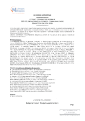 Budget principal - Budget supplémentaire