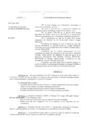 Arrêté portant déport de M Guillaume GUERIN, Président