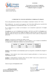 Décision concernant une décision budgétaire modificative portant sur un virement de crédits de chapitre à chapitre