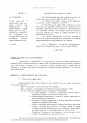 Arrêté autorisant le déversement des eaux usées autres que domestiques de l’établissement DISA PRINT ET PL V dans le système de collecte et de traitement de Limoges Métropole