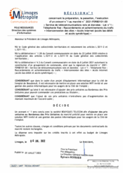 Décision n°1 concernant la préparation, la passation, l'exécution d'un avenant n°1 au marché n ° 2021-F0980101-00 « Service de télécommunications voix et données - Lot n°1 : Téléphonie fixe: Raccordements et acheminements du trafic - Interco