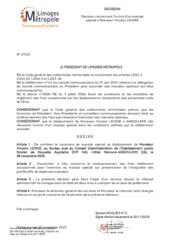 Décision concernant l'octroi d'un mandat spécial à Monsieur Vincent LEONIE