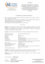 Décision concernant la souscription d'un emprunt par émission obligataire d'un montant de 10 000 000 € auprès de la Caisse Régionale de Crédit Agricole CIB au titre des investissements 2023 du budget principal