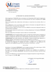 Décision de versement d'une aide à la transformation numérique - PEPIPLANT
