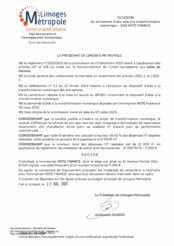 Décision de versement d'une aide à la transformation numérique SAS HOTE FRANCE
