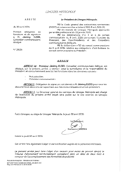 Arrêté portant délégation de fonctions et de signature à M. ELDID Jérémy, Conseiller communautaire délégué