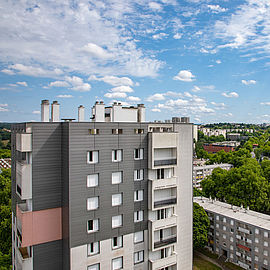 Immeubles vues du ciel du quartier du Val de Laurence à Limoges 2022