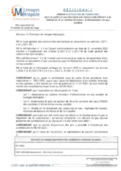 Décision n°1 relative à la sélection de candidatures dans le cadre d'une procédure avec négociation afférent à la réalisation d'un schéma directeur d'alimentation en eau potable