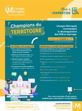 Affiche dispositif Campions du territoire Limoges Métropole