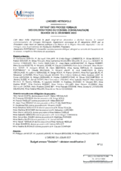 Budget annexe "Océalim" - décision modificative 2