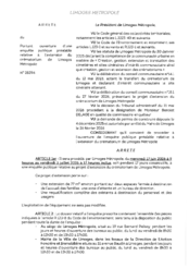 Arrêté portant ouverture d'une enquête publique préalable relative à l'extension du crématorium de Limoges Métropole