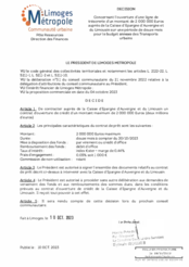 Décision concernant l’ouverture d’une ligne de trésorerie d’un montant de 2 000 000 euros auprès de la Caisse d’Epargne d’Auvergne et du Limousin sur une période de douze mois pour le budget annexe des transports urbains
