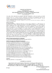 Approbation de la participation financière de Limoges Métropole à la réalisation de logements sociaux par Limoges Habitat « La Filature » à Panazol dans le cadre de la reconstitution de l’offre démolie au titre du NPNRU