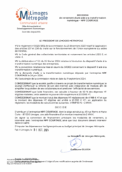 Décision concernant le versement d'une aide à la transformation numérique - NPF COURTAGE