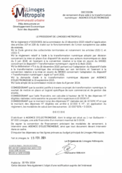 Décision de versement d'une aide à la transformation numérique - AGENCE D’ELECTRONIQUE
