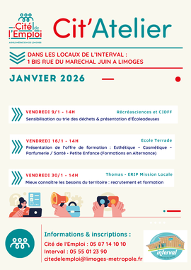 Affiche Cit Atelier à Limoges 2026 - Agrandir l'image (fenêtre modale)