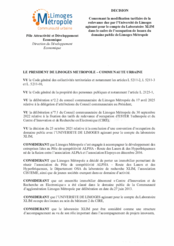Décision concernant la modification tarifaire de la redevance due par l'Université de Limoges agissant pour le compte du Laboratoire XLIM dans le cadre de l'occupation de locaux du domaine public de Limoges Métropole - CIRE