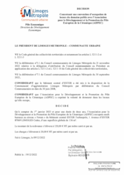 Décision concernant une convention d'occupation de locaux du domaine public avec l'Association pour le Développement et la Promotion du Pôle Européen de la Céramique (ADPEC)