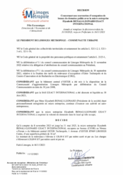 Décision concernant une convention d'occupation de locaux du domaine public avec la micro entreprise Elysabeth BENALI-LEONARD EXACT INTERNATIONAL-Annule et remplace la décision en date du 31/10/2023, reçu en Préfecture le 16/11/2023