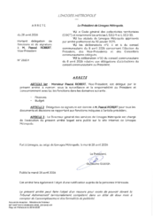 Arrêté portant délégation de fonctions et de signature à M. ROBERT Pascal, Vice-Président